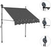Einziehbare Markise, Sonnenmarkise Handbetrieben mit LED 200 cm Anthrazit Bild 3