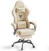Ferghana Gaming-Stuhl Racing PC Stuhl Verstellbar mit Kopf-,Lendenkissen, Fußstütze (Rückenlehne 90°-125), Ergonomisch, atmungsaktiv Gaming Chair Bild 4