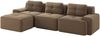 Modulares Sofa aus Cord mit boneless Design, braun Bild 5
