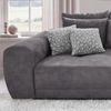 Big-Sofa XXL 306 cm Federkern Lounge Couch mit Bezug aus Mikrofaserstoff in Grau Bild 4