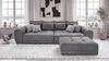 Big-Sofa XXL 306 cm Federkern Lounge Couch mit Bezug aus Mikrofaserstoff in Grau Bild 3