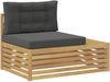vidaXL 4 Stück Outdoor-Sofagarnitur Polyester Weiß 3391117 Bild 3