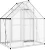 vidaXL Gewächshaus mit Fundamentrahmen Silbern 169x114x195 cm Alu 4005822 Bild 5