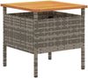 vidaXL Garten Bistro Set mit Kissen 3-teilig Grau Poly-Rattan 42025110 Bild 5