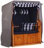 Strandkorb Hanse Strandkorb-Schutzhülle Strandkorb Hanse Premium Schutzhülle Grau 120x150x85cm (1-St), wetterfest Reißverschlüsse UV-beständig winterfest langlebig Bild 4