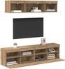 vidaXL TV Wand Einheiten mit LED 5 pcs Artisan-Eiche 80 x 30 x 40 cm 3402969 Bild 3