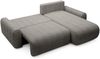 Selsey 'Lelu' Ecksofa mit Cordbezug, Schlaffunktion und Bettkasten, Dunkelbeige, beidseitig Bild 3