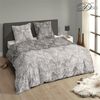 DESCANSO Mako Satin Bettwäsche 2 teilig Bettbezug 155x220 cm Kopfkissenbezug 80x80 cm 9265-K Grey Bild 2