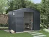 Vente-unique - ADELMO Gartenhaus Metall Grau - B 181 cm x H 221 cm x L 267 cm Bild 2