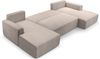 AX LIVING Beige Sofa U Form mit Schlaffunktion – Catea U Wohnlandschaft 364cm Bild 4