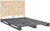 vidaXL Massivholzbett mit Kopfteil Grau 140x200 cm Kiefer 3281582 Bild 3