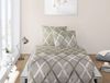 Irisette Feinbiber Bettwäsche Koala 155x220 Rauten oliv creme grau 8409-30 Bild 2