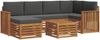 vidaXL Ecksofa Set 7 pcs Natur und Anthrazit Massivholz Akazie 3375127 Bild 2