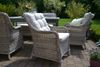 Sitzgruppe Como XL - Tisch Outfit 200/250/300x95cm + 6 Sessel Como grau Polster beige (15705) Bild 2