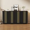 Merax Sideboard mit Vergoldeten Linien, 35 x 140 x 70 cm (1 St), Aufbewahrungsschrank Kommode mit 4 Türen & verstellbaren Einlegeböden Bild 2