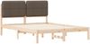 vidaXL Bettgestell mit gepolstertem Kopfteil Taupe 140 x 200 cm 877977 Bild 4