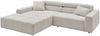 KAWOLA Sofa RENO Ecksofa Feincord silber mit motorischem Sitzvorzug Longchair links 68 x 217 x 258 cm Bild 3