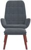 vidaXL Relaxsessel mit Hocker Dunkelgrau Samt 3315139 Bild 5
