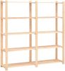 vidaXL Lagerregale 5 Böden 2 Stk. 170x38x170cm Massivholz Kiefer 500kg 3051109 Bild 3