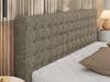 Polsterbett mit Holzlattenrost Doppelbett PAVO CLASSIC, hohe Kopfteil, Bettkasten mit Gasdruckfeder - 200 x 200 cm - Grau Strukture Bild 3