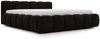 GRAINGOLD Cloud Low Bett 140x200, Polsterbett mit Bettkasten und Lattenrost, Velour-Stoff, Schwarz Bild 2