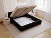 GRAINGOLD Cloud Low Bett 140x200, Polsterbett mit Bettkasten und Lattenrost, Velour-Stoff, Schwarz Bild 5