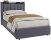 HAUSS SPOLE Polsterbett Stauraumbett mit Bettkasten,Einzelbett- oder Doppelbett erhältlich (90×200 Bettgestell Komfort-Einzelbett Schlafzimmerbett aus Samt, stabile Stahl-Holz-Konstruktion für hohen Schlafkomfort), Bettrahmen Mit Matratze Bild 4