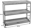 Regal HWC-K71, Standregal Pflanzregal Bücherregal, Holz Metall 3 Ablagen 90x100x35cm ~ dunkelbraun Bild 3