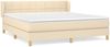 Doppelbett, Polsterbett mit Matratze Stoff Creme 180x200 cm Bild 2