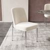 Esszimmerstühle 4er Set Samt, gepolsterte Küchenstühle mit silberfarbenem Metallgestell, moderne Stühle in Beige, minimalistisches Design Bild 3