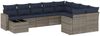 vidaXL 10-tlg. Garten-Sofagarnitur mit Kissen Grau Poly Rattan 3219451 Bild 2