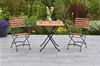 Schlossgarten Gartenmöbel Set 3tlg, 2 Klappsessel, Klapptisch 75 x 75 cm, Flachstahl/Eukalyptus Bild 1