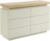 Vente-unique - HALO Kommode Holz, Platte BeigeBeige - B 40 cm x H 80 cm x L 120 cm Bild 3