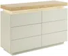 Vente-unique - HALO Kommode Holz, Platte BeigeBeige - B 40 cm x H 80 cm x L 120 cm Bild 2