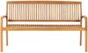 vidaXL Stapelbare Gartenbank mit Auflage 159 cm Massivholz Teak 3063315 Bild 3