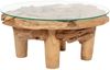 Teak Couchtisch BOSCO-80cm Natural Massivholz Teakwurzel Wohnzimmertisch Tisch Bild 5