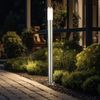 RGB LED Stehleuchte, 2x Steckdosen, Edelstahl H 110 cm Bild 2