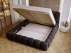 GRAINGOLD Averia Polsterbett 160x200, Doppelbett mit Kopfteil, Bettkasten, Velour-Stoff, Dunkelgrau Bild 5