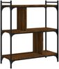 vidaXL Bücherregal 3 Böden Braun Eichen-Optik 76x32x88cm Holzwerkstoff 833934 Bild 4