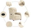 vidaXL Relaxsessel Creme Stoff 3205775 Bild 5