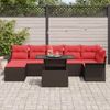 vidaXL Sofa Set mit Kissen 8 pcs Braun Poly-Rattan 3348330 Bild 3