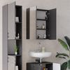 Badmöbel-Set Fredd Anthrazit Hochglanz 3 Teile, mit Hochschrank Vicco Bild 5