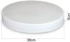 ZMH Deckenlampe LED Deckenleuchte Wohnzimmer Dimmbar mit Fernbedienung Rund Weiß Stoff Schlafzimmerlampe Lampe mit Stoffschirm Schlafzimmer Modern Stoffdeckenlampe für Küche Flur Ø38CM Bild 5