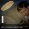 ZMH Deckenlampe LED Deckenleuchte Wohnzimmer Dimmbar mit Fernbedienung Rund Weiß Stoff Schlafzimmerlampe Lampe mit Stoffschirm Schlafzimmer Modern Stoffdeckenlampe für Küche Flur Ø38CM Bild 4