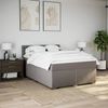 vidaXL Boxspringbett mit Matratze Taupe 160x200 cm Stoff 3288250 Bild 4