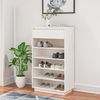 vidaXL Schuhregal Weiß 60x34x105 cm Massivholz Kiefer 813551 Bild 3