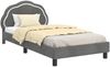 vidaXL Kinderbettgestell mit Kopfteil Dunkelgrau 90 x 190 cm Samt 42010916 Bild 2