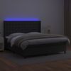 vidaXL Boxspringbett mit Matratze & LED Schwarz 160x200 cm Kunstleder 3139391 Bild 3