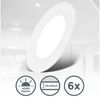 B.K.Licht - 6er Set LED Einbaustrahler 230V flach, neutralweißes Licht, je 3W 330lm, LED Spot, Deckenspots, Spots 230V, Einbauleuchten, Einbauspots, 68mm Lochmass, 90x28 mm (DxH), Weiß Bild 3