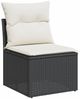 vidaXL 11-tlg. Garten-Sofagarnitur mit Kissen Schwarz Poly Rattan 3268146 Bild 5